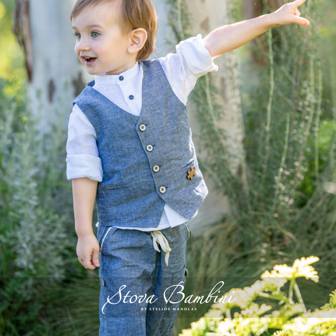 Βαπτιστικό Σετ με Σορτς Μπλε Stova Bambini SS23B27