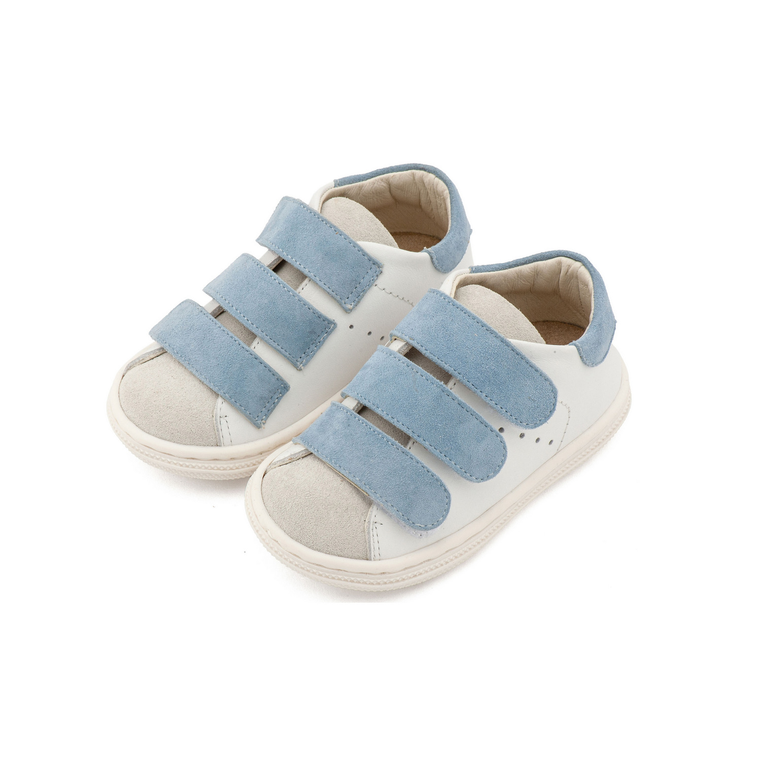 Babywalker Sneaker Σιελ με Τριπλή Μπαρέτα BS3096