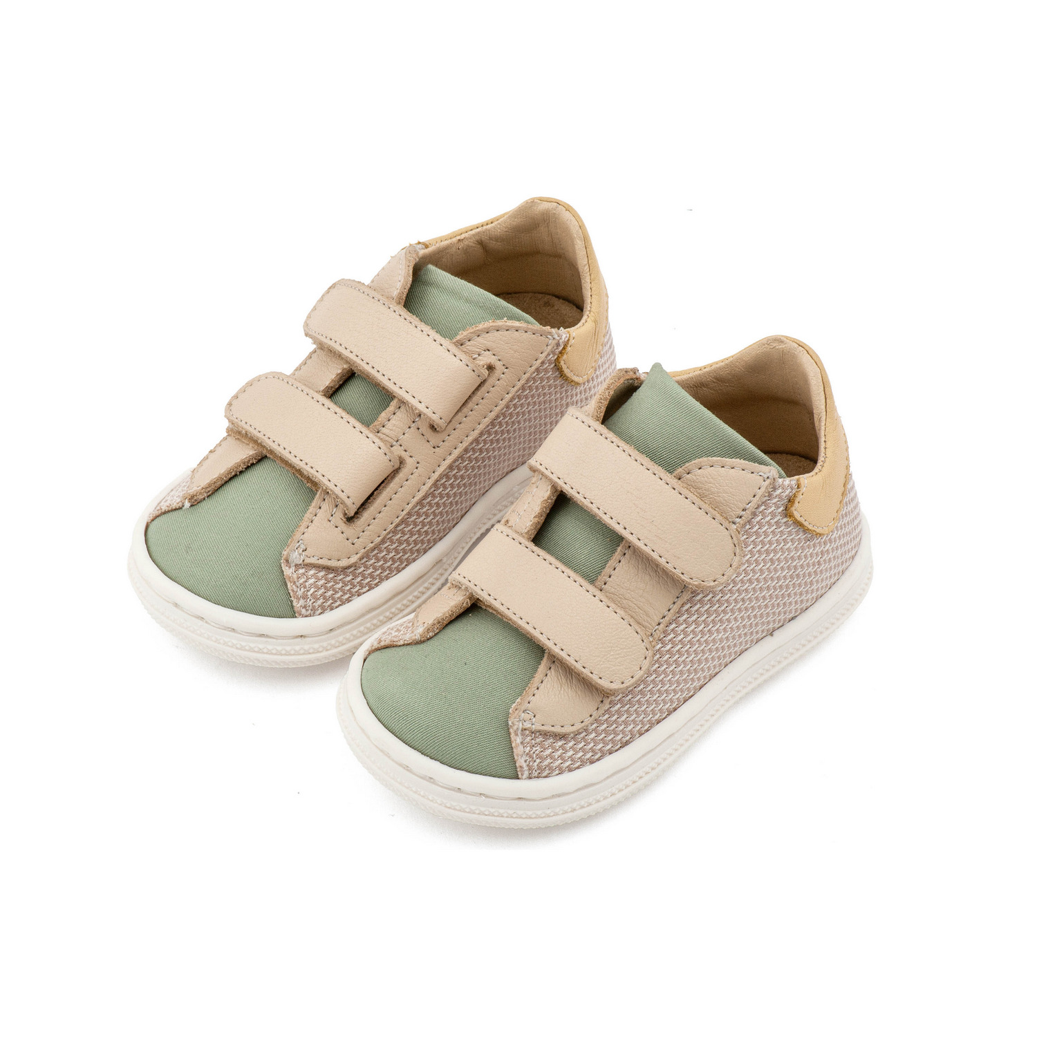 Δερμάτινο Sneaker Μέντα Μπεζ Babywalker BS3095