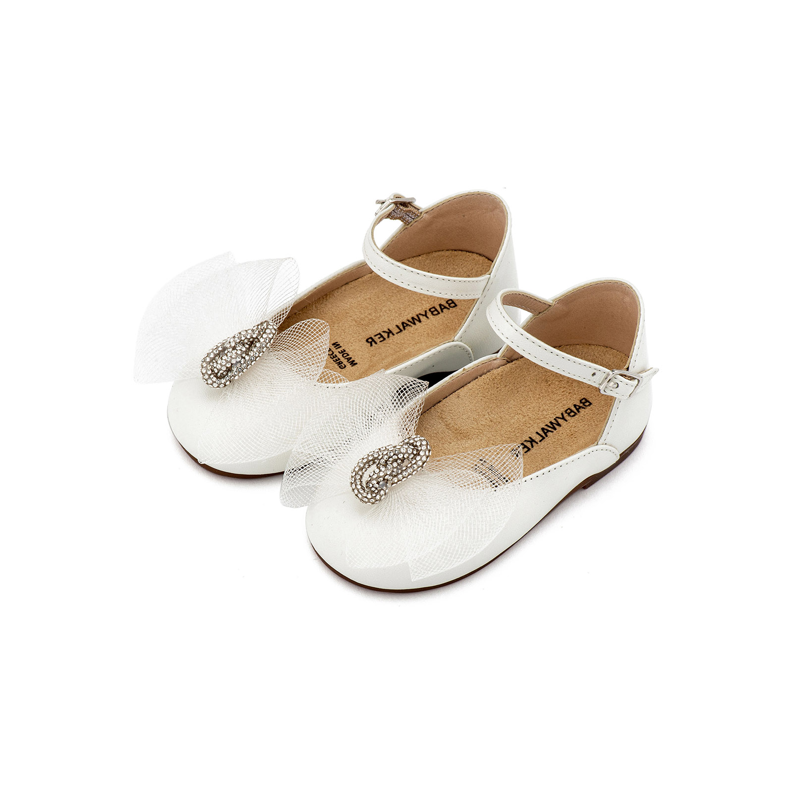 Γαλλικό Γοβάκι Δερμάτινο BW4890 Εκρού Babywalker