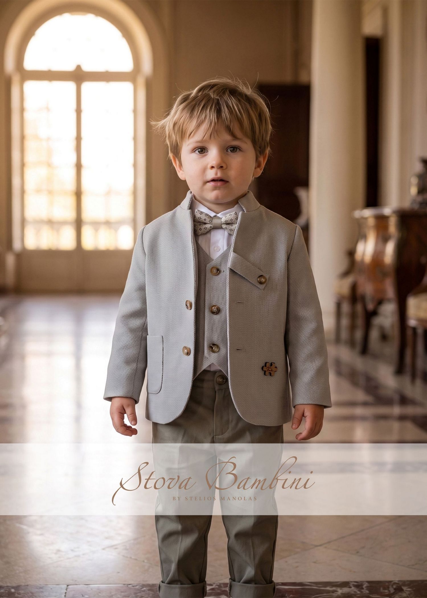 Κοστούμι Βάπτισης Καφέ AW26/27 B2 Stova Bambini