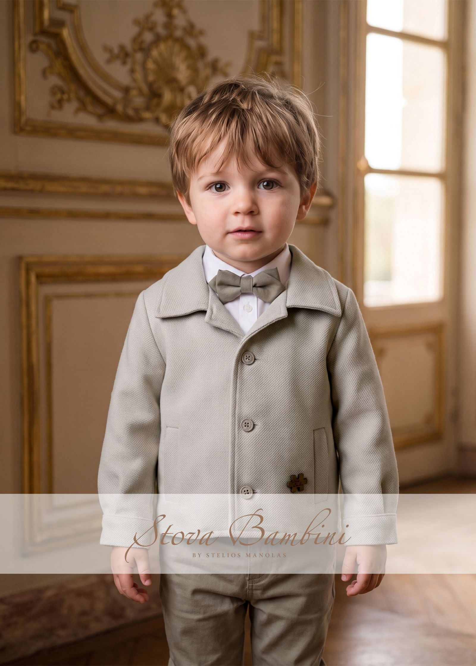Βαπτιστικό Κοστούμι Μπεζ AW26/27 B5 Stova Bambini